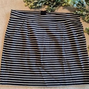 Gap Striped Zip Up Skirt